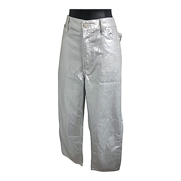 Rebecca Minkoff silver shimmery crystal studded pants size 16 brand new - Picture 1 of 9